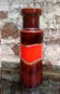 Vintage soliflore vase in glazed ceramic 70s W.Germany orange/brown