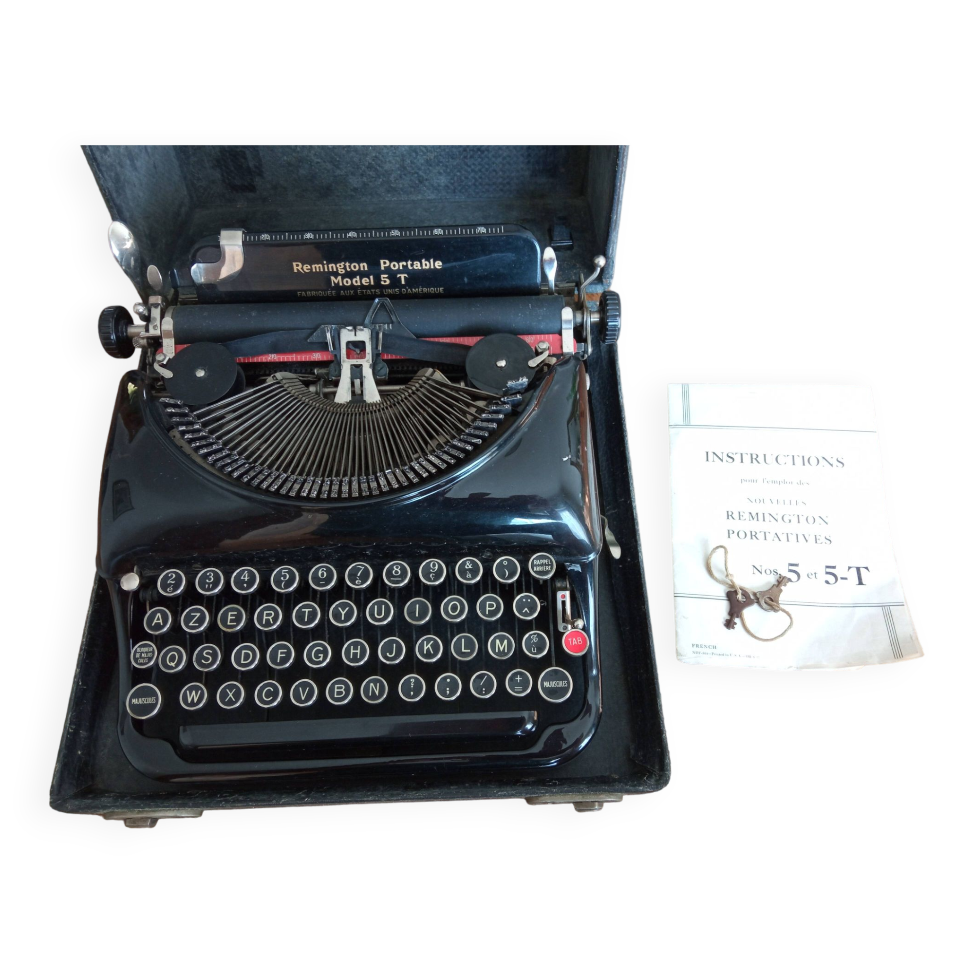 Old Remington portable typewriter No. 5 T