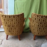 Pair of cocktail armchairs