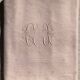 Nappe ancienne en damassée coton teintée en rose thé