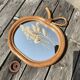 Miroir rotin pomme vintage