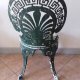 3 jardin chaises in aluminiun cast iron