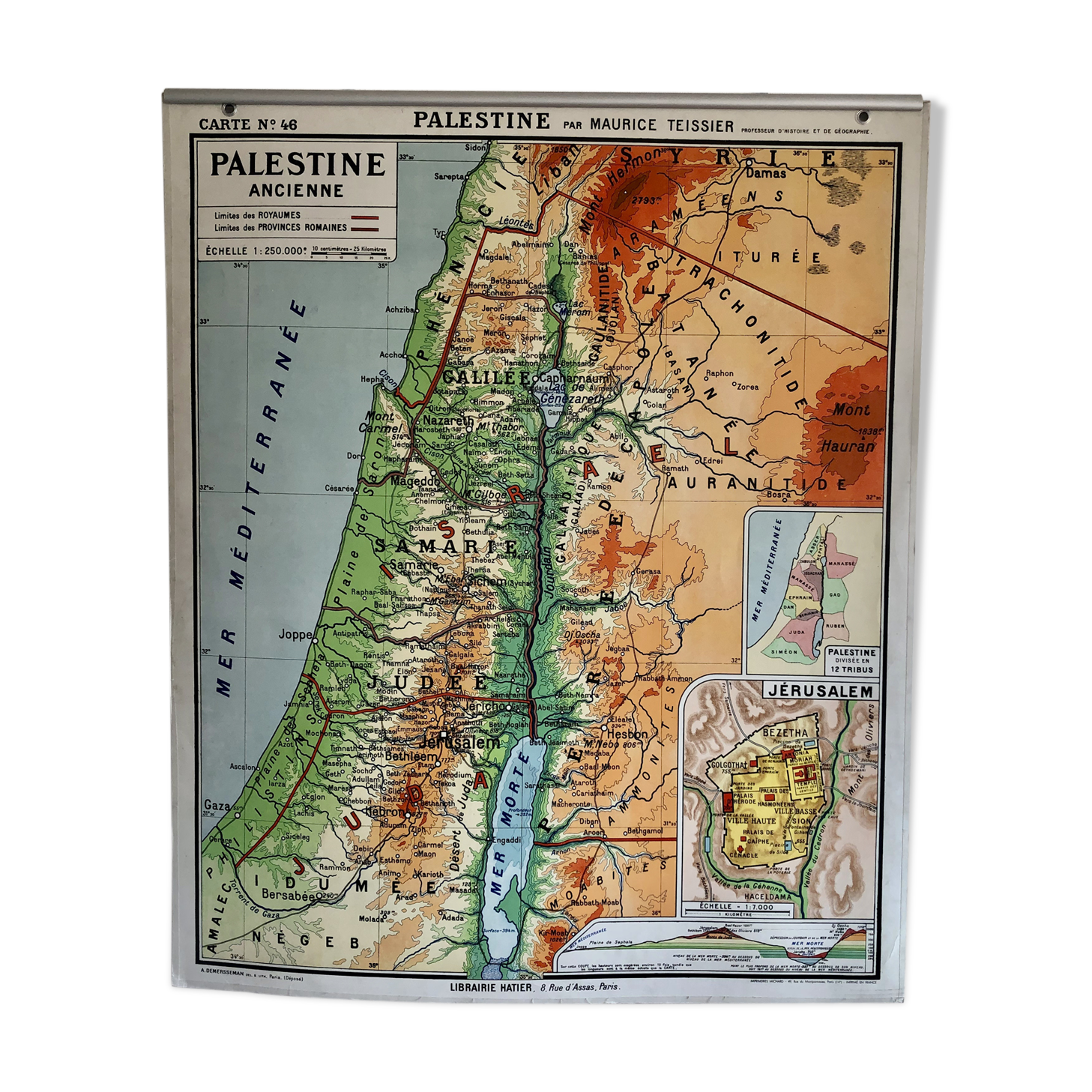 School map ancient Palestine, ancient Egypt