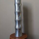 Vintage bamboo vase from the 80s, cast aluminum, contemporary design