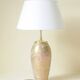 Antique Limoges porcelain table lamp, gold color, astrological sign decor