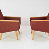 Paire de fauteuils design du milieu du siècle, années 1960.