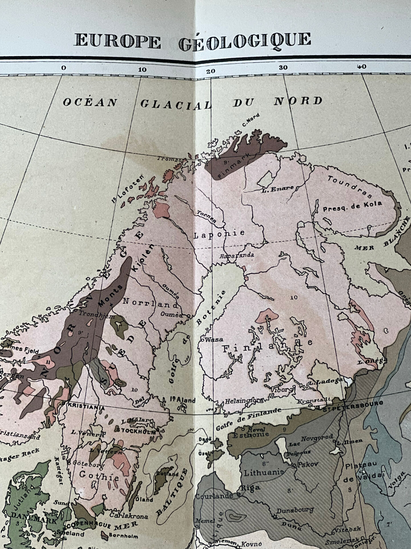 Original map of Europe 37x48cm - 1888