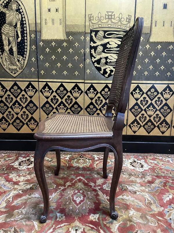 Set of 6 Louis XV style caned chairs in oak
