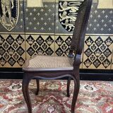Set of 6 Louis XV style caned chairs in oak