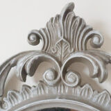 Patinated Italian Baroque Mirror 35x46cm