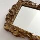 Petit miroir ancien bois sculpté doré rocaille