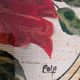 Art deco plateau, signed pola, painted glass, bamboo and rice straw.