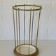 Vintage umbrella stand mid-century brass metal stick holder from 1960s
