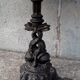 Pedestal table cast iron, marble top