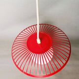 Mid-Century Kitchen Table Hanging Lamp in Red Plastic, 1960s