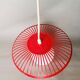 Mid-Century Kitchen Table Hanging Lamp in Red Plastic, 1960s