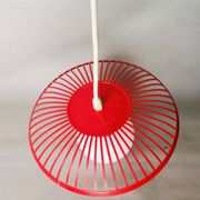 Lampe à Suspension de Table de Cuisine Mid-Century en Plastique Rouge, 1960s