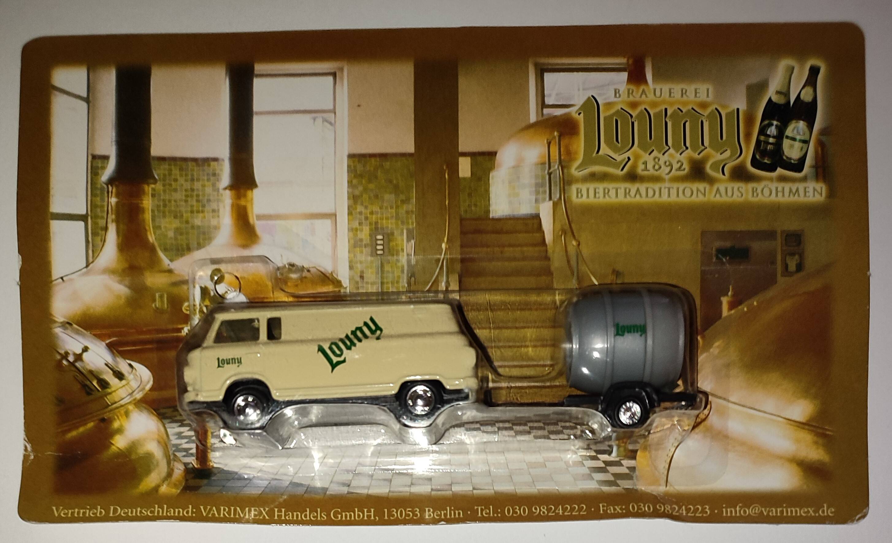 ''BEDFORD'' metal van & its trailer supporting 1 barrel of beer