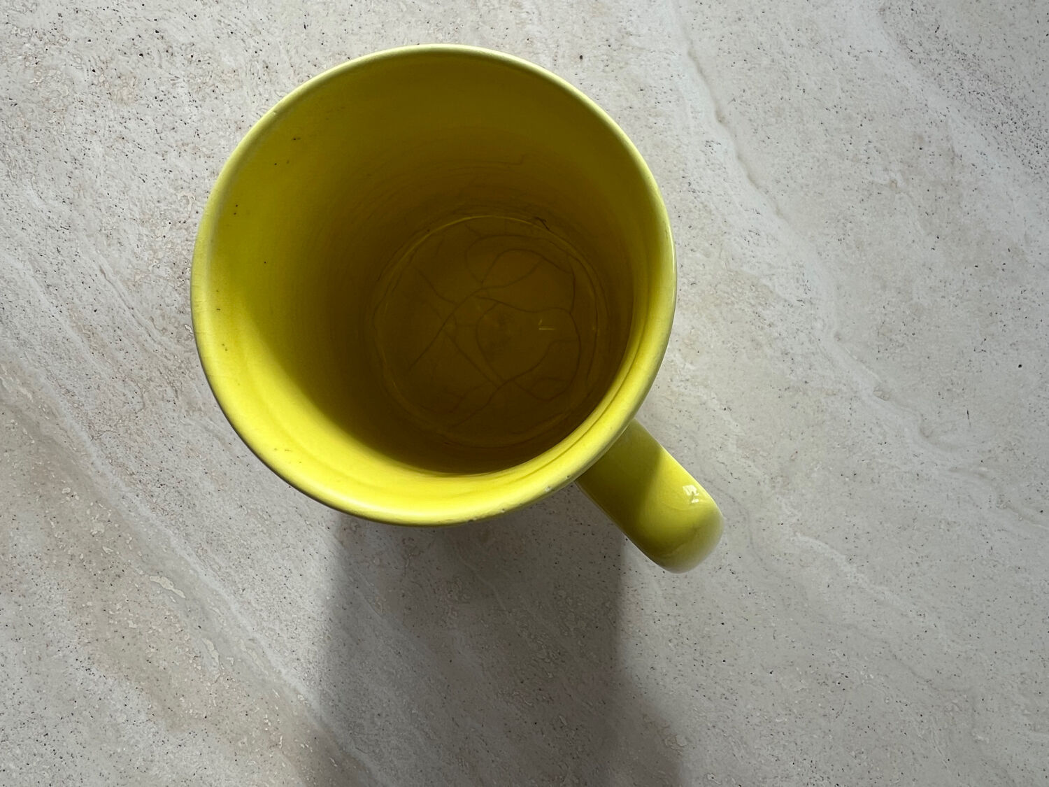 Staffordshire mug yellow england