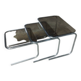 3 vintage nesting tables 70'S