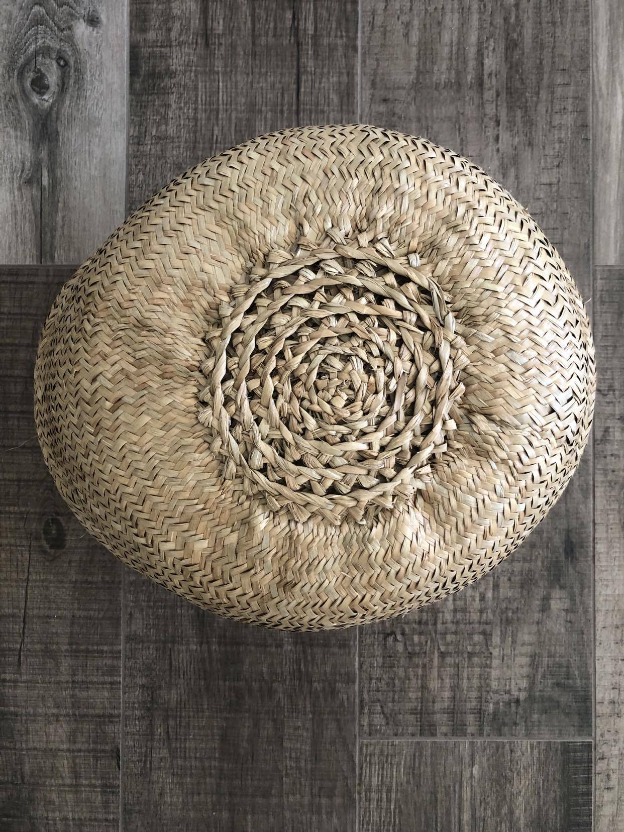Woven wicker basket