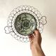 Antique barbotine and wire dish, 19th century