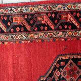 Tapis persan Hamadan vintage fait main, 136 cm x 210 cm, années 1960