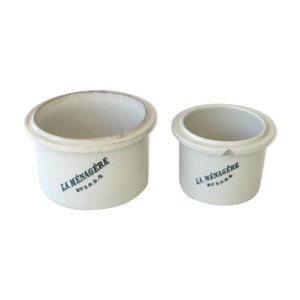 2 anciens pot en grès vernissé