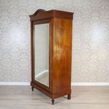 20th-Century Mahogany Linen-Press with Mirror, 1950s