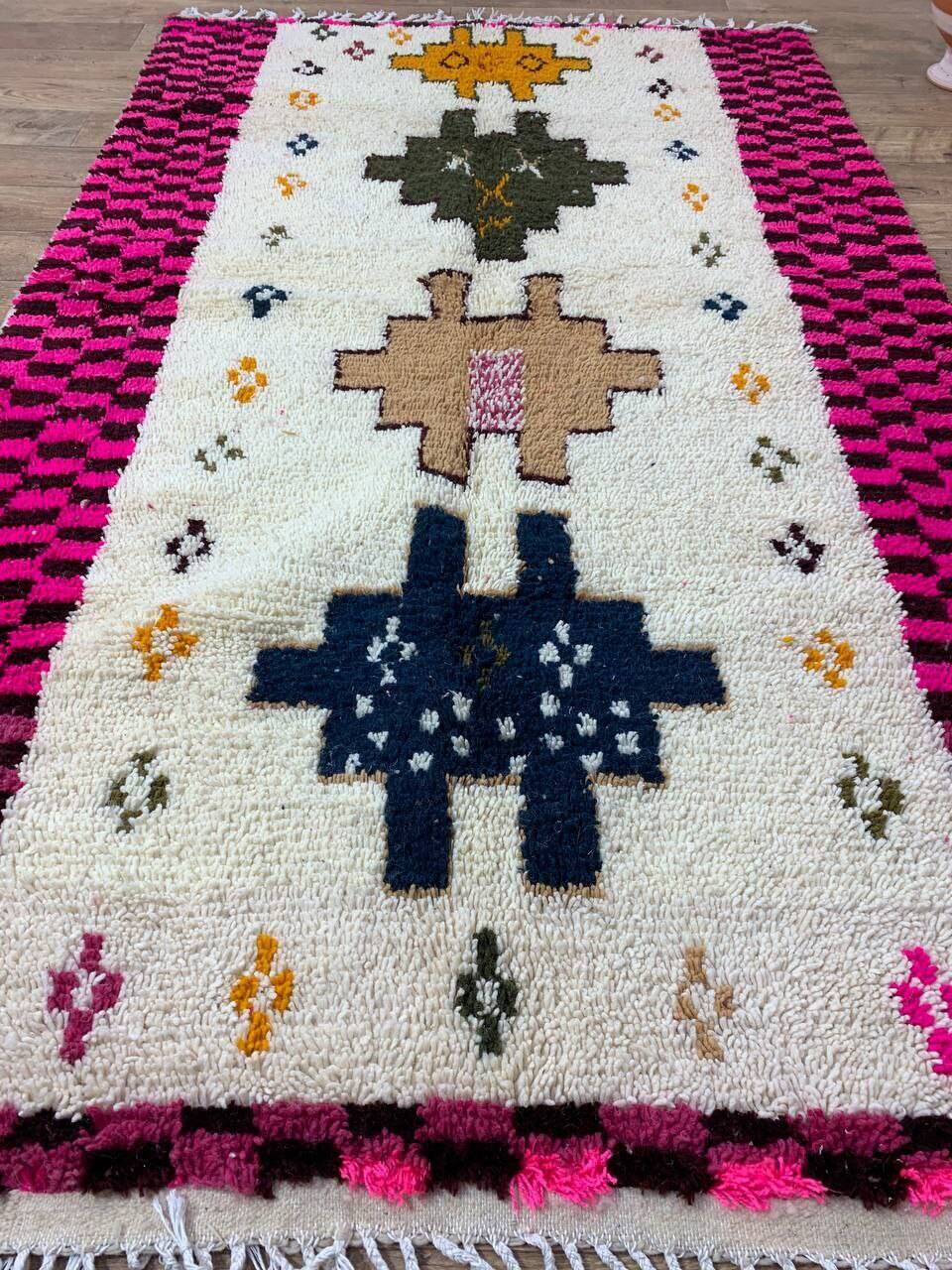 Handmade Moroccan Berber rug 257 X 150 CM