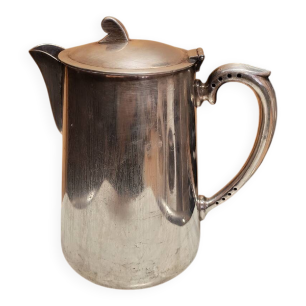 Théière, cafetière en métal argenté