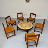 Lot of 6 old Scandinavian chairs "Corona" design 60s Lennart Bender