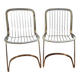 Golden metal chairs Cidue Italy 1970