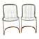 Golden metal chairs Cidue Italy 1970