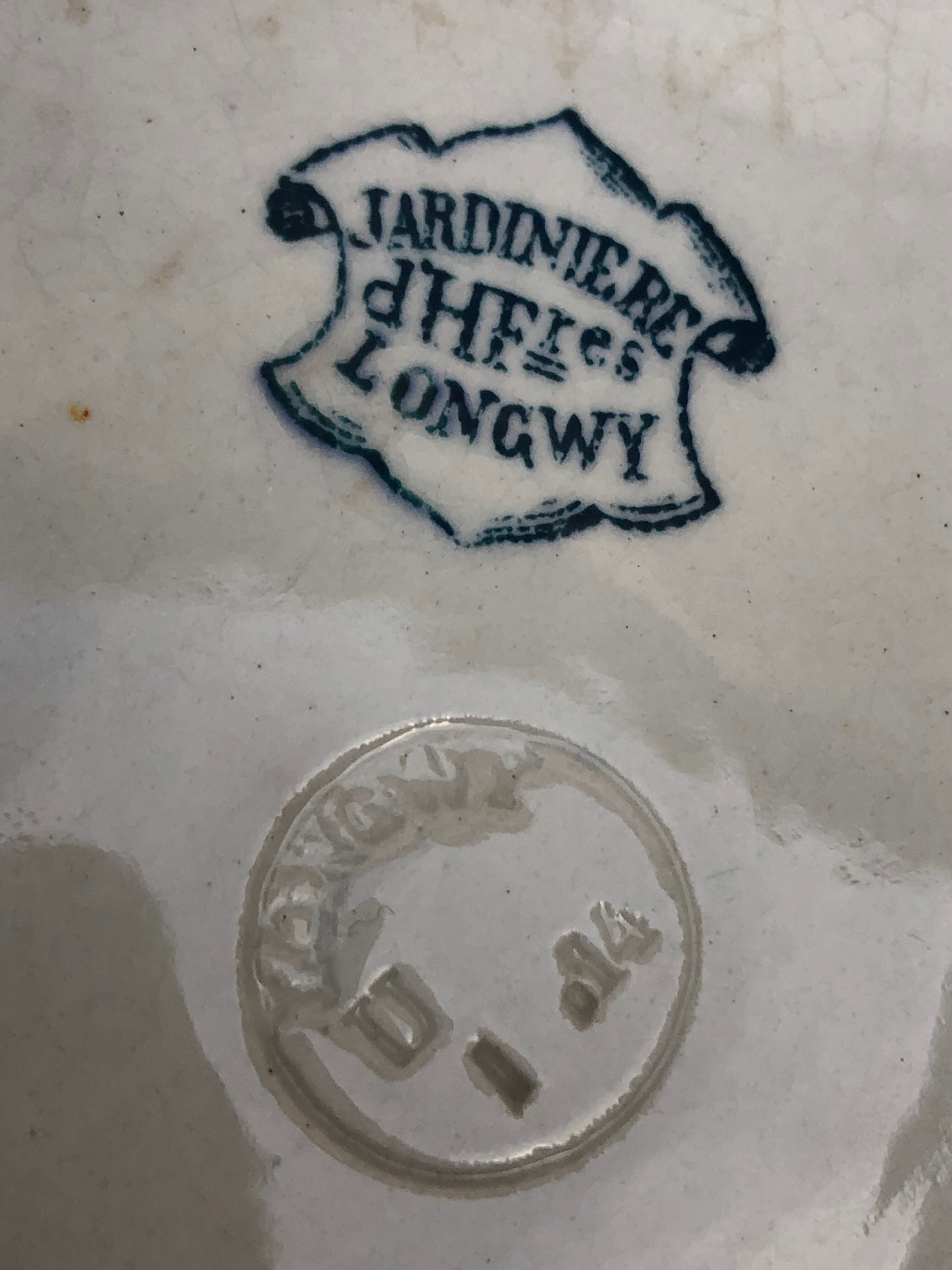 Bushy earthenware pitcher from Longwy model Jardinière