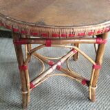 Rattan side table