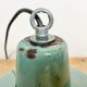 Industrial petrol enamel pendant lamp, 1960s