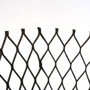 Black mesh metal cache pot in the style of Mathieu Matégot, 1950s.