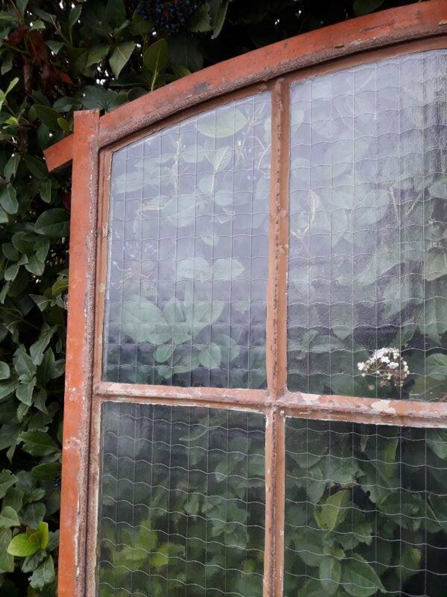 Window L107xH174 industrial curved metal glass roof frame reinforced glass