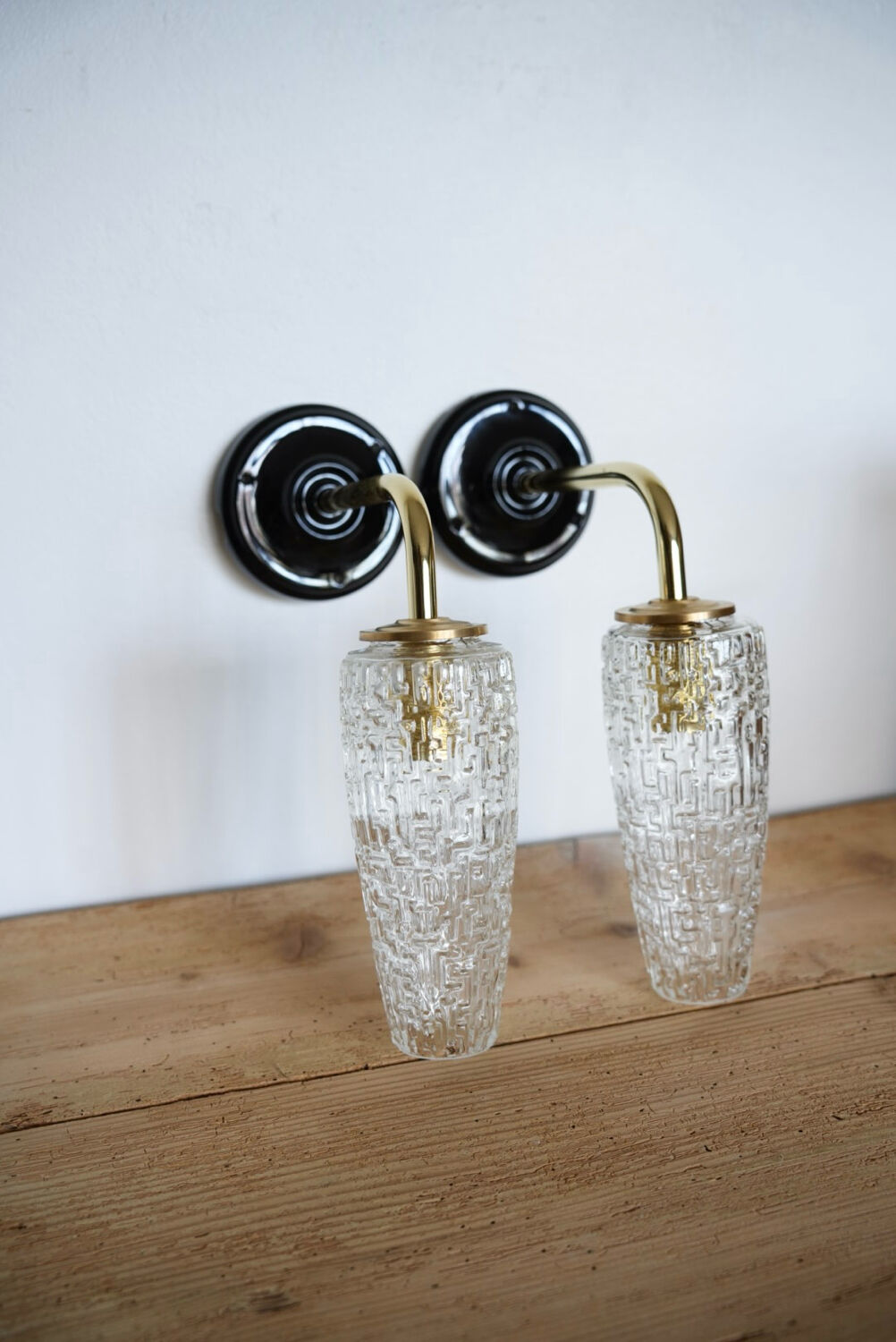 Pair of tulip wall lights