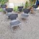 Model 920 Chairs in Chrome and Black Leather by Carlo Bartoli for T70, 1970s, Set of 6
