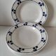 Set of 4 antique soup plates – “Blue Cherries” design – 1950s