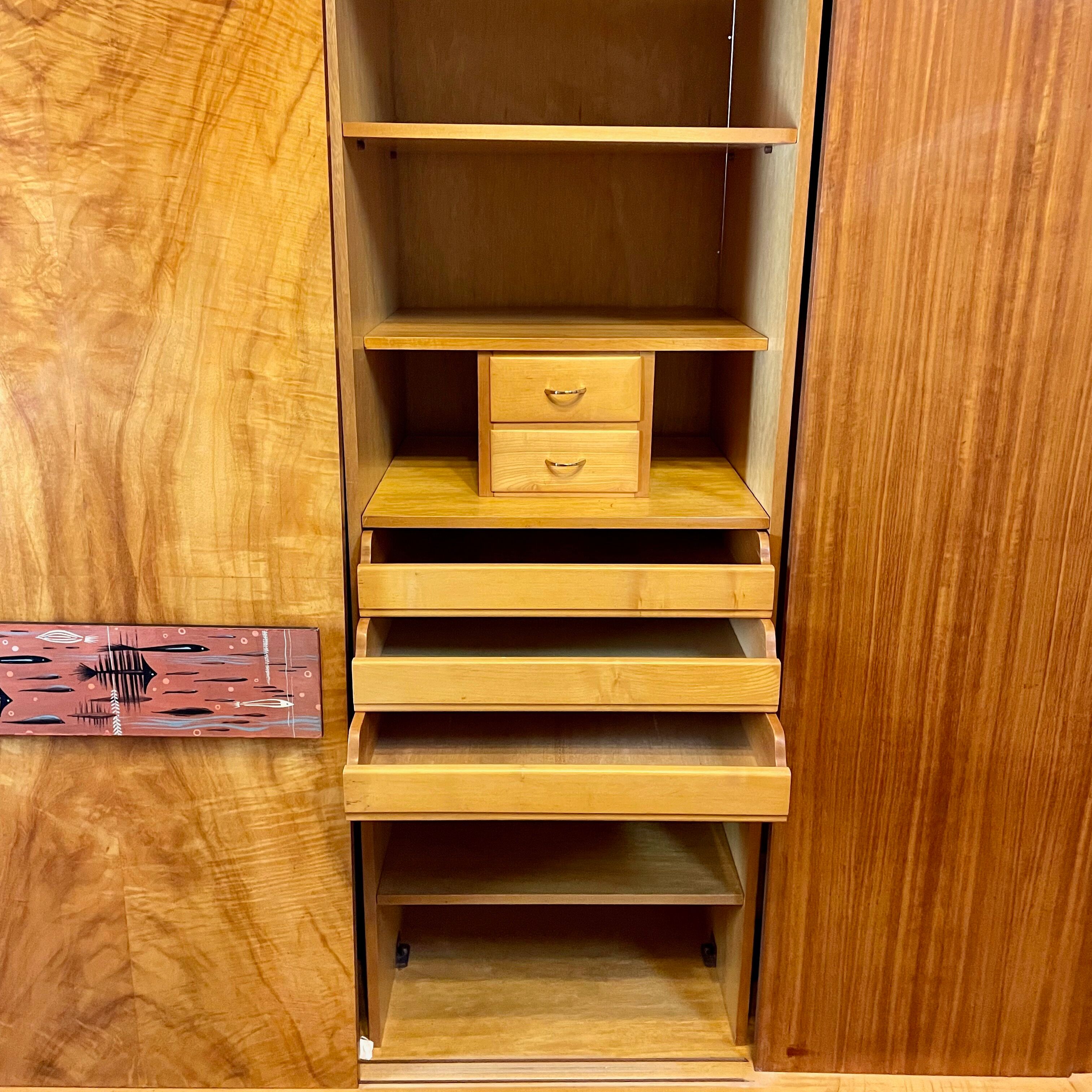 Mid century 4-door wardrobe