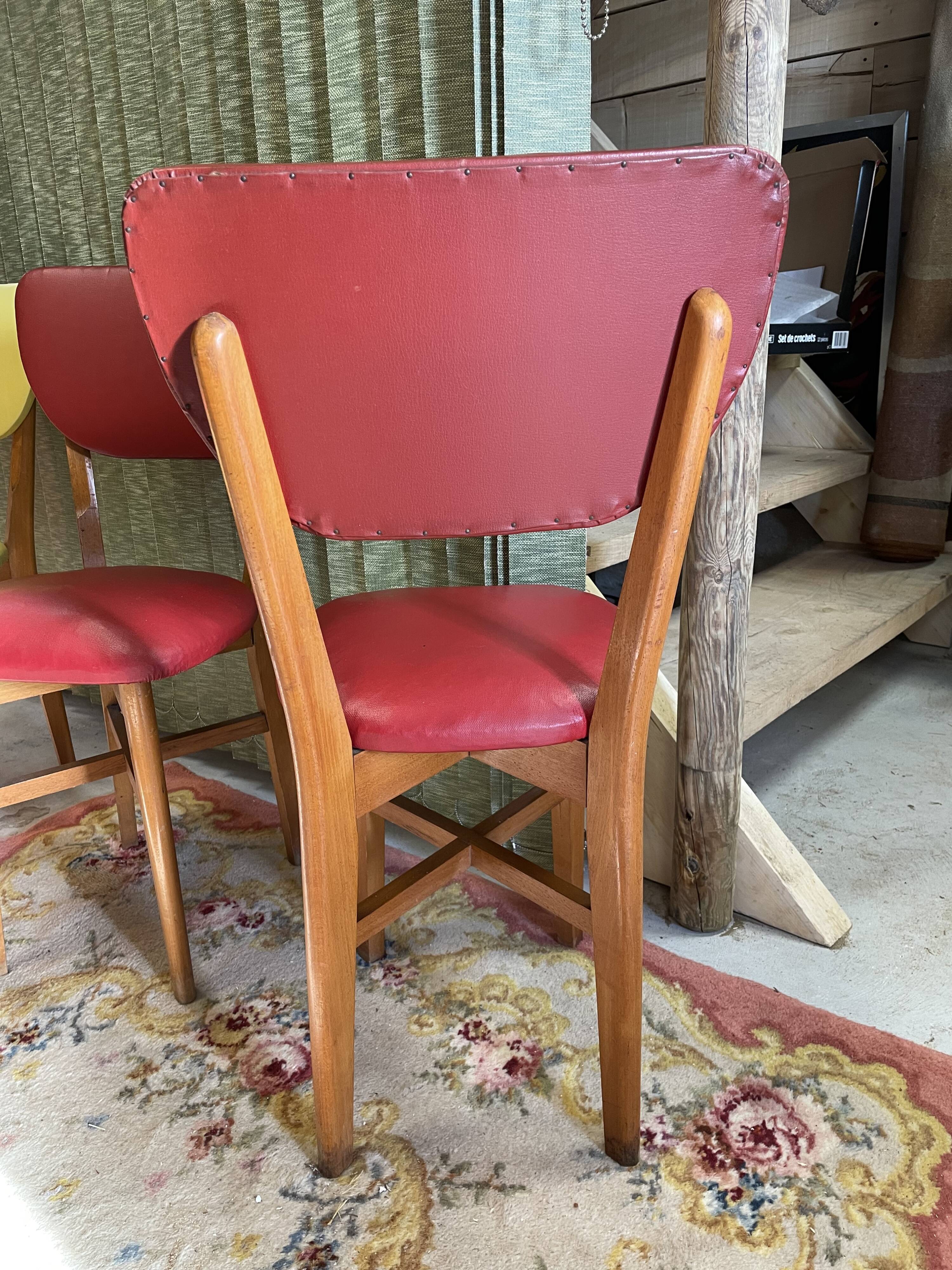 Set 4 chairs vintage bistro year 50/60