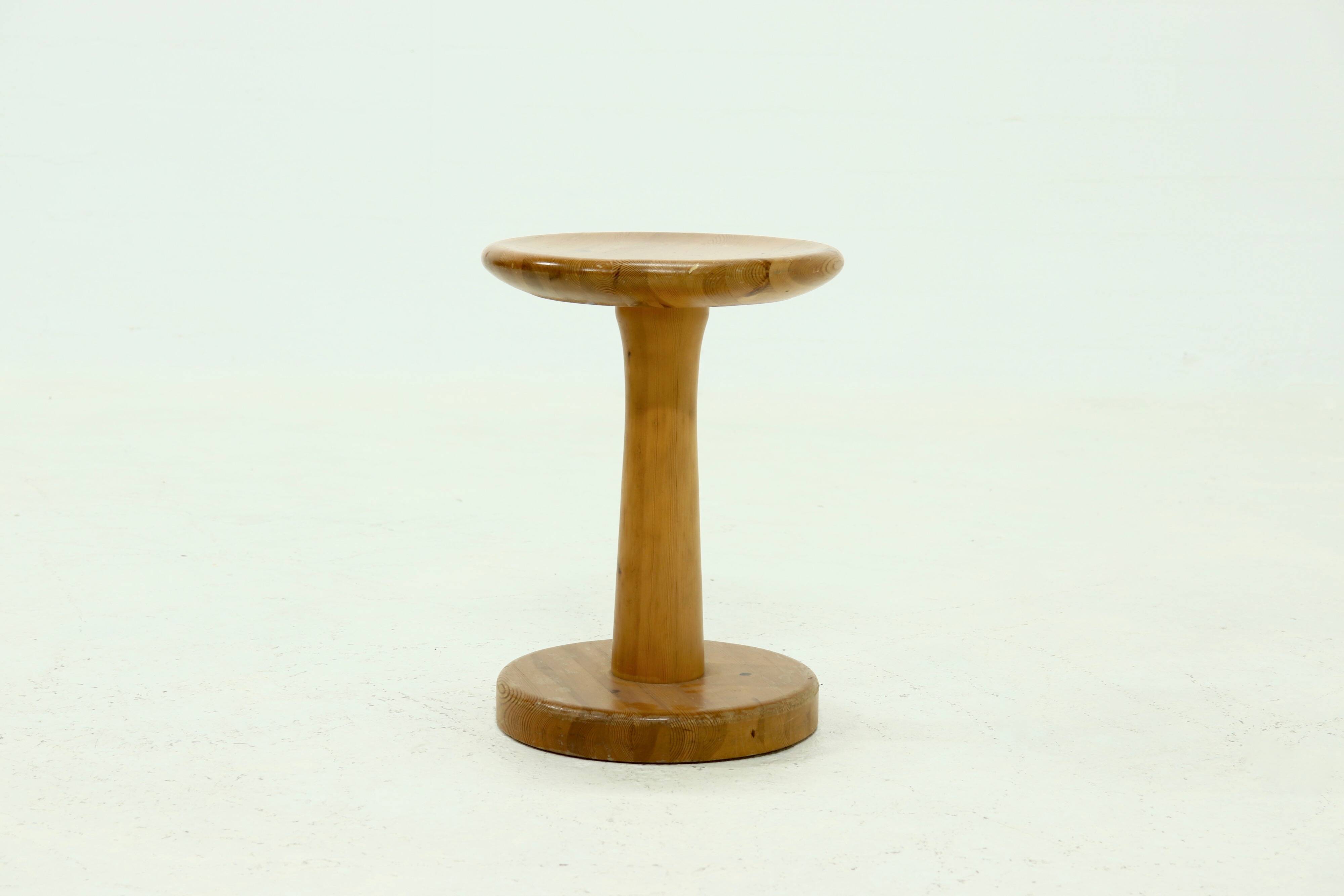 Pine Stool by Rainer Daumiller for Hirtshals Savværk Denmark 1970s