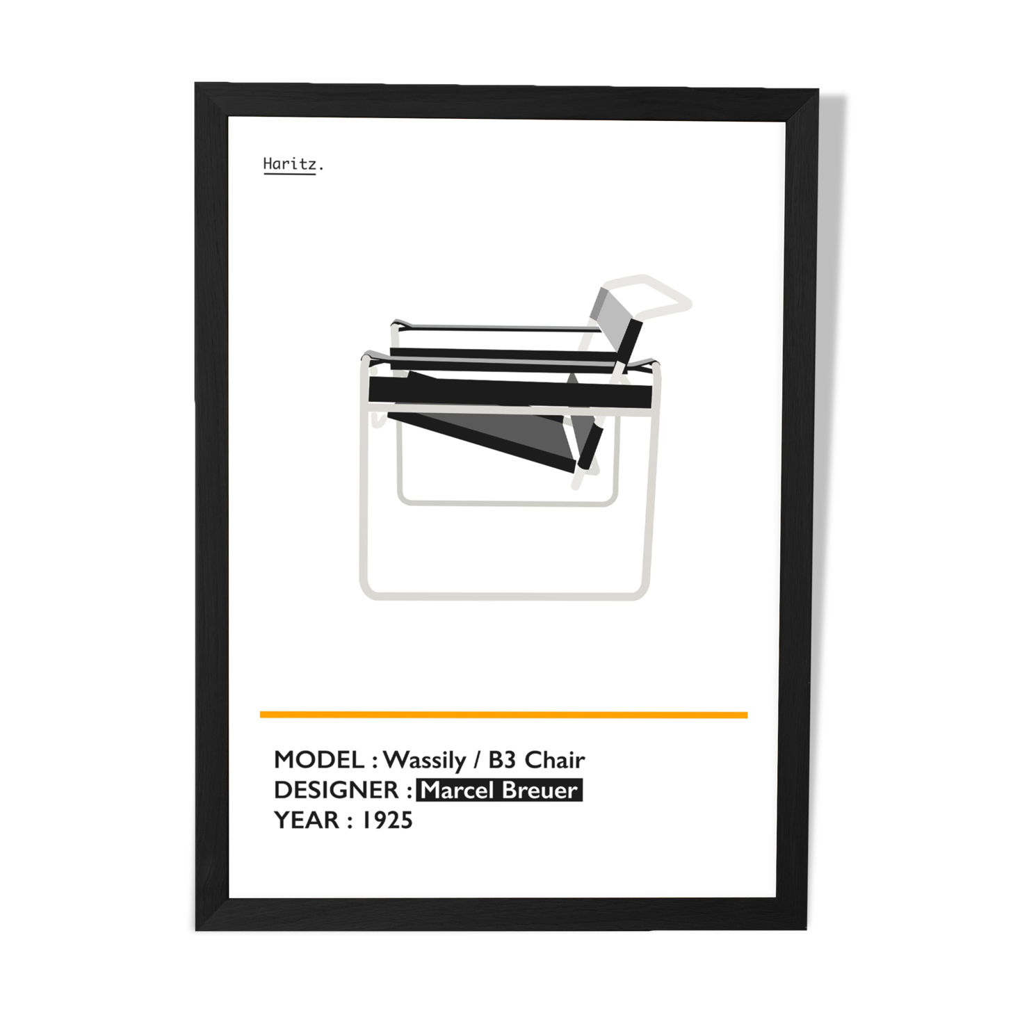 Marcel Breuer B3 Chair, Illustration Haritz