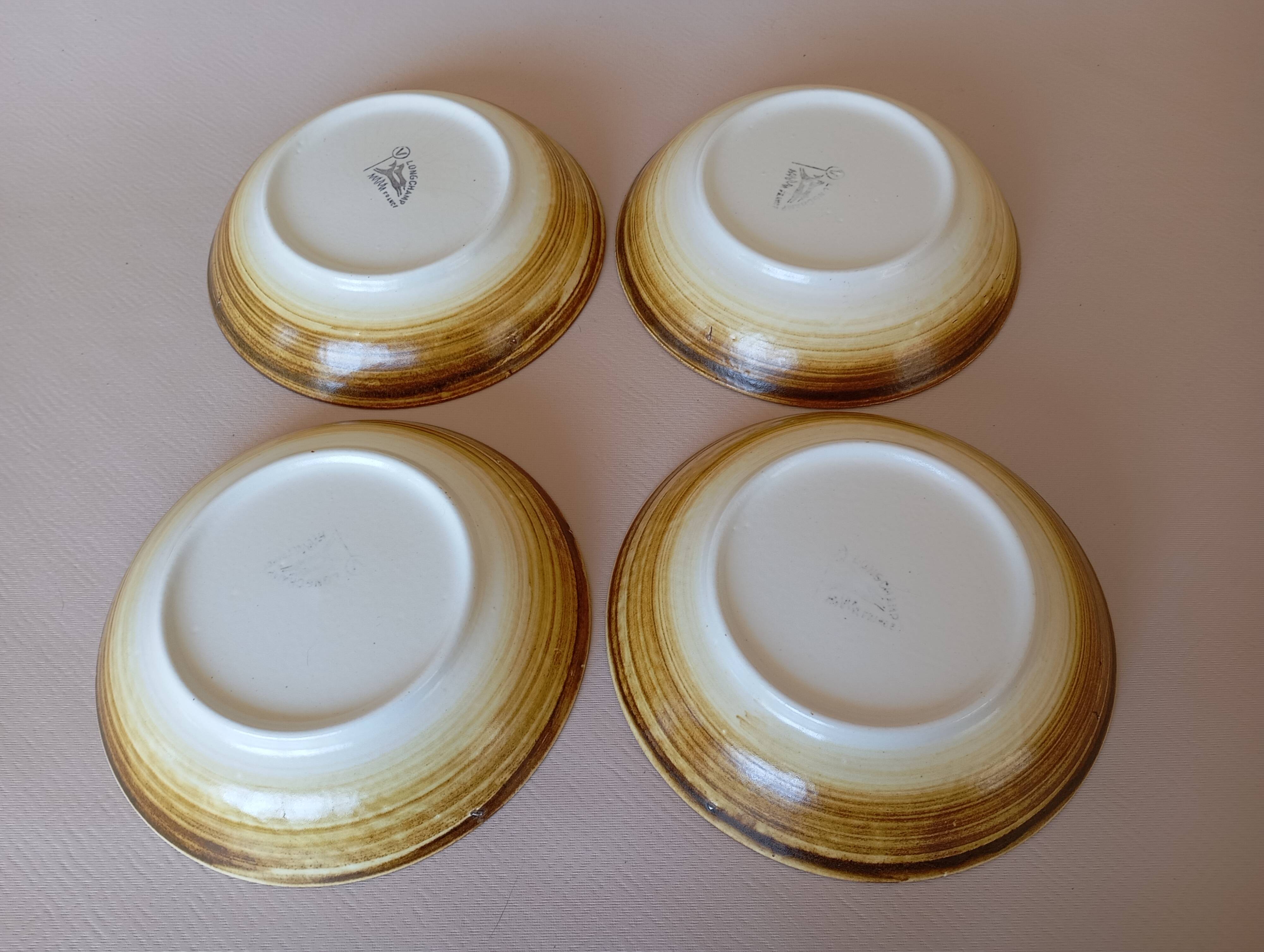 4 Longchamp calotte plates