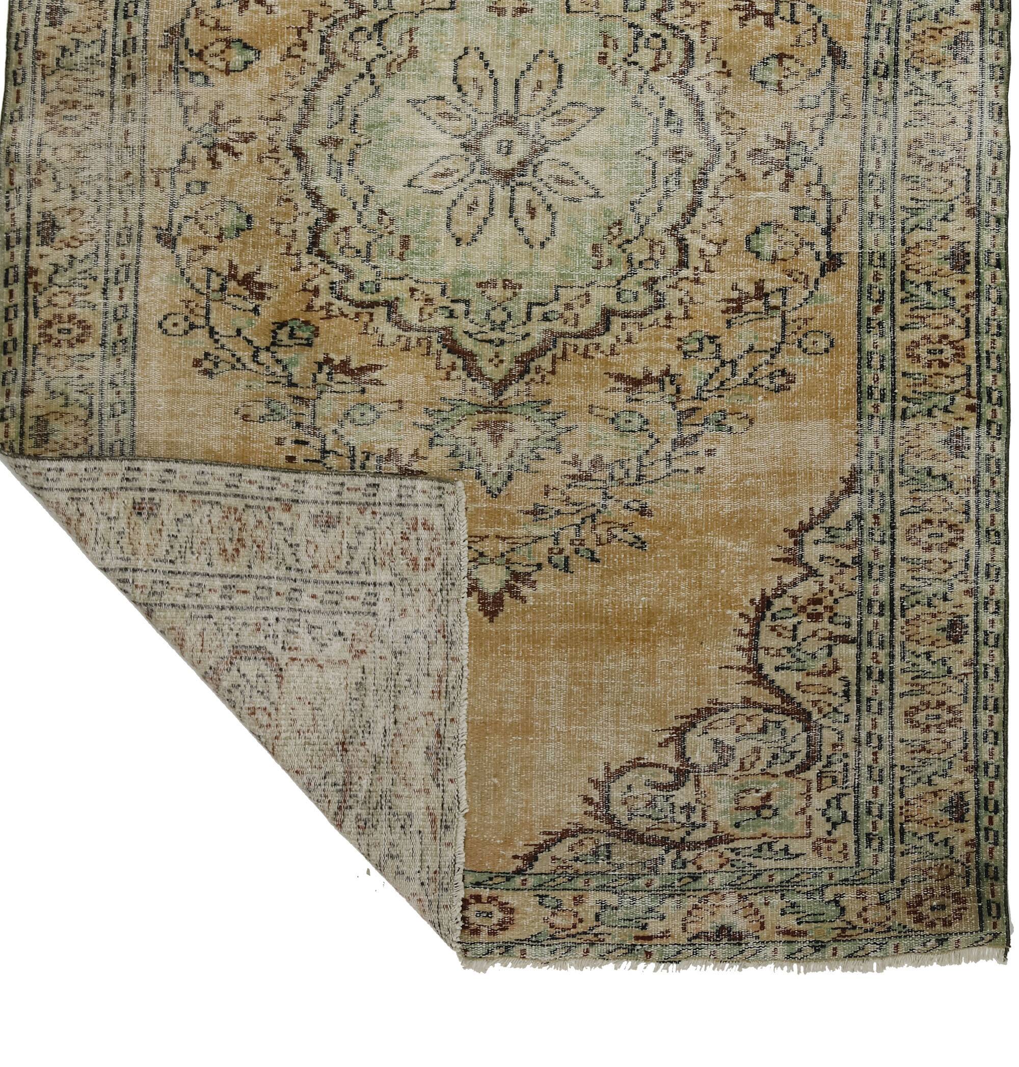 Turkish Anatolian Handmade Vintage Area Rug 267 cm x 160 cm