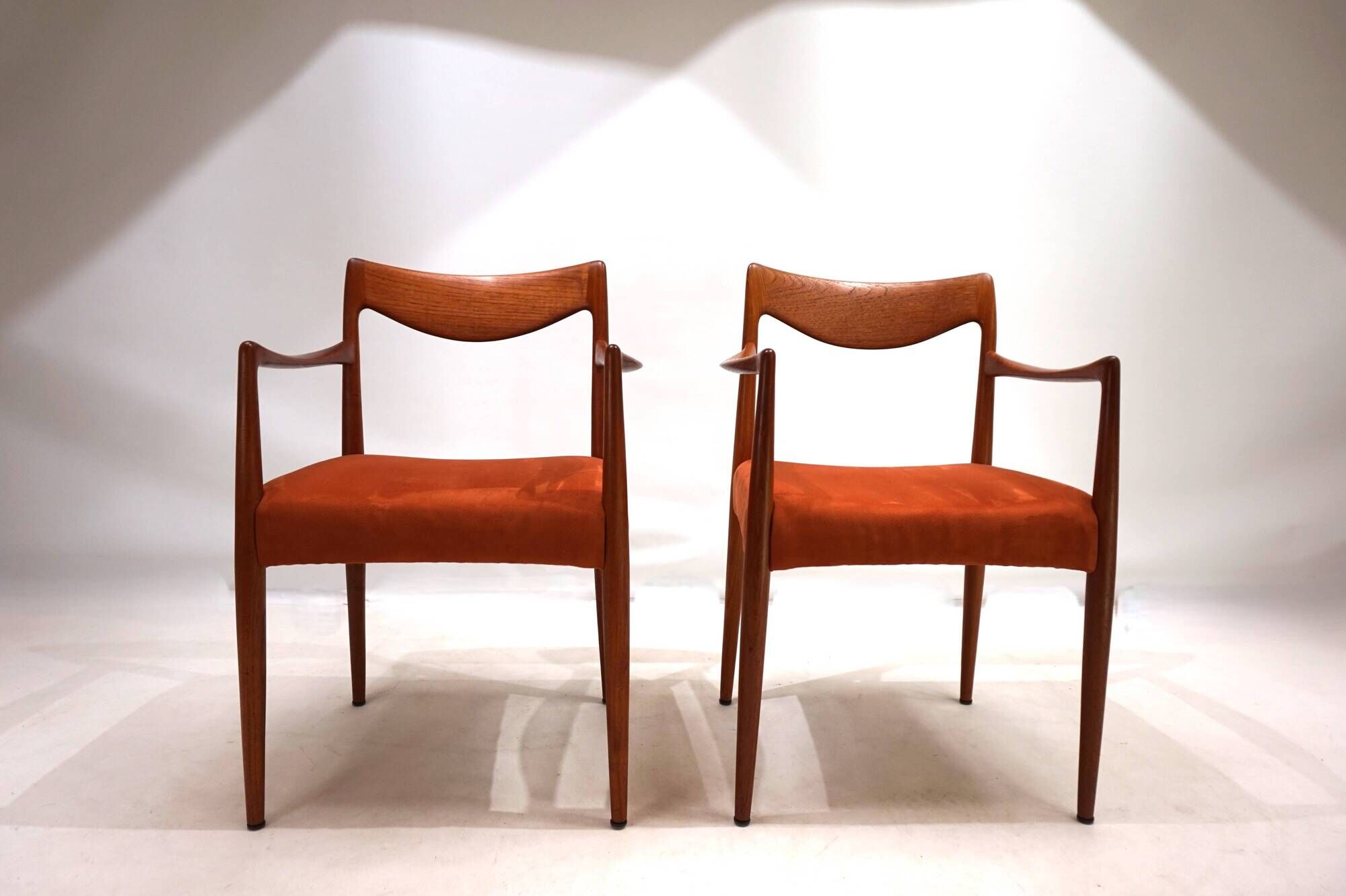 Set of 2 Gustav Bahus Bambi teak chairs by Rolf Rastad & Adolf Relling, 196