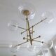 Suspension en laiton & verre Borosilicate " RD15 6 ARMS " design Schwung